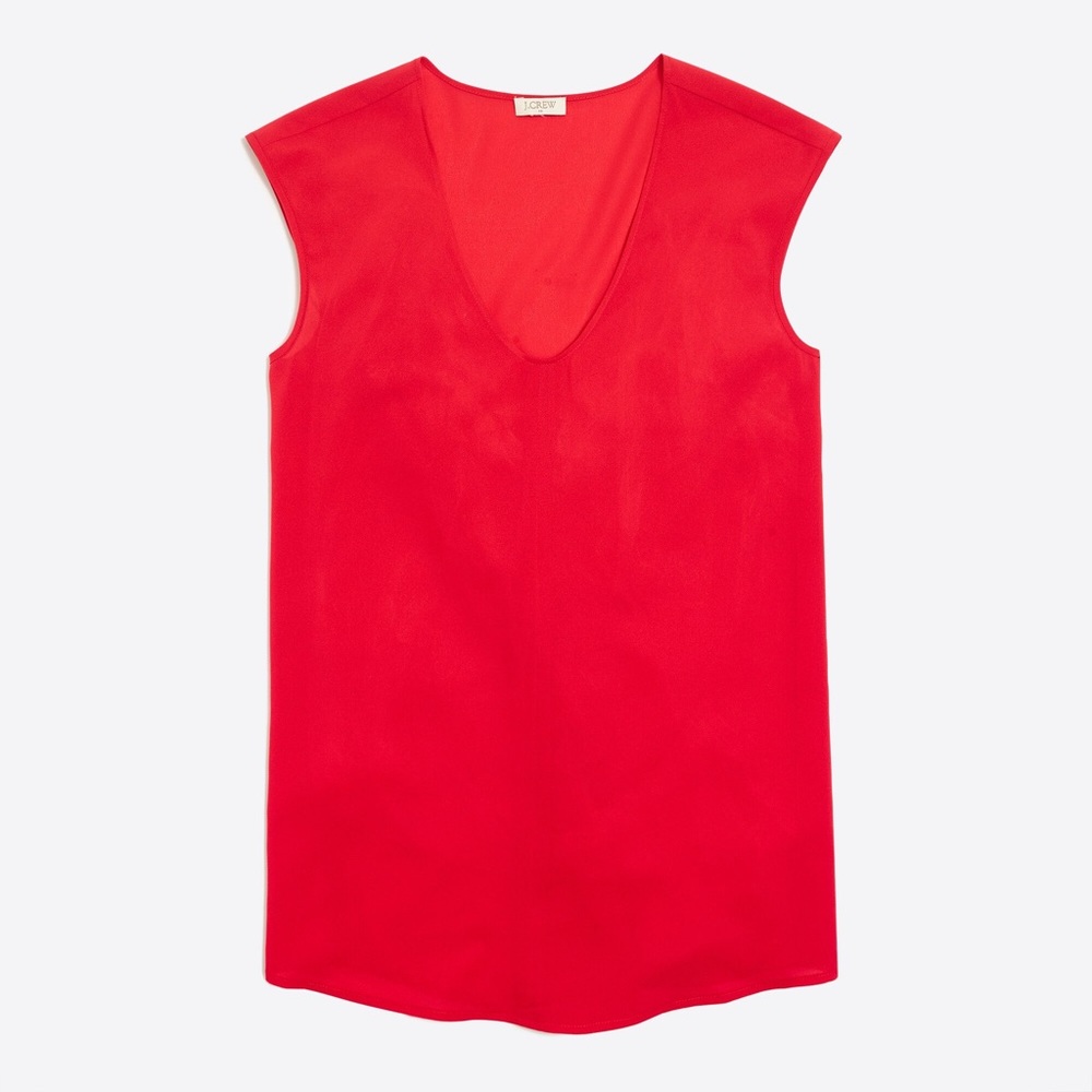 JCrew Cap Sleeve Shirttail Blouse